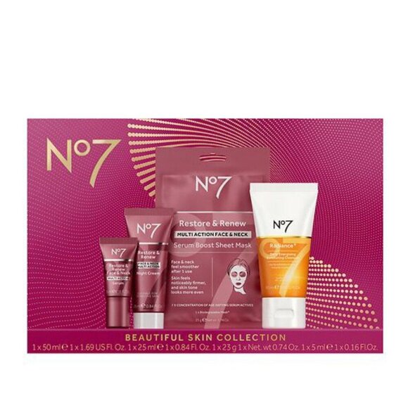 No.7 Beautiful Skin Collection Gift Set, New In Box - Picture 2 of 6